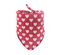 Wilitto Bandana pour chien - Motif cœur - Lavable et respirant - Bandana triangulaire pour animal domestique - Pour la Saint-Valentin