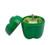 Wilitto Boîtes de rangement réutilisables pour fruits et légumes - Pour poivron vert, oignon, tomate, citron, ail, légumes - Vert