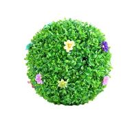 Wilitto Boule topiaire naturelle pour rebord de fenêtre, verdure - Plante artificielle - Faux buis résistant aux UV - Réaliste - Multicouche - Extérieur - Porche A - 18 cm