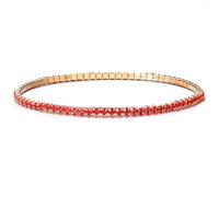 Wilitto Bracelet élégant en strass multicolores pour femme - Avec perles de tennis en cristal - Fil extensible - Tendance, Strass, Pierre secondaire