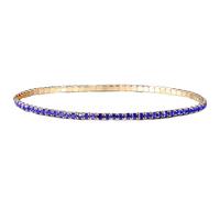 Wilitto Bracelet élégant en strass multicolores pour femme - Avec perles de tennis en cristal - Fil extensible - Tendance, Strass, Pierre secondaire