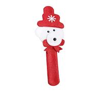 Wilitto Bracelets Slap de Noël pour enfants, tissu en velours léger et amusant, cercle lumineux de Noël, fête créative, beau bracelet décoré à la main avec anneau pression 4