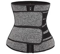 Wilitto Ceinture de sudation en néoprène pour femme - Ceinture amincissante - Pour perte de poids - Flocon de neige - Gris - Taille 4XL