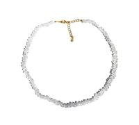 Wilitto Collier ras-du-cou en faux cristal pour femme - Multi-facettes - Longueur réglable, Verre, émaillé, Pierre secondaire