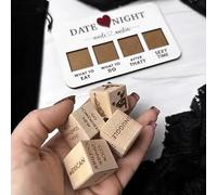 Wilitto Dés romantiques, dés de nuit pour couples, jeux de couple drôles pour rendez-vous galant, cadeaux drôles en bois pour anniversaire de mariage, dés de contact corporel, que regarder décision