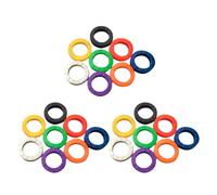 Wilitto Lot de 32 anneaux de marquage pour clés en plastique - Identificateurs en caoutchouc souple - Pour maison plate - Coloré B