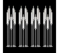 Wilitto Lot de 4 bougeoirs en acrylique transparent à 5 bras avec abat-jour en acrylique pour décoration de table de fête de mariage