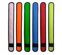 Wilitto Lot de 6 brassards de sécurité Lumineux à LED pour Le Sport, Bandes de Poignet/Cheville, équipement Clignotant pour la Course, Bracelet de sécurité, Feux de Course réfléchissants pour Cou Mel