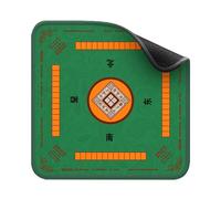 Wilitto Mahjong Tapis de table de poker Domino Mahjong Carrelage de cartes de jeu de société antidérapant Tapis de table de jeu de société Tapis de table carré Mah Jongg Couverture de table Vert 60 x
