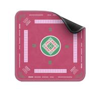 Wilitto Mahjong Tapis de table de poker Domino Mahjong Tile Card Game Antidérapant Mahjong Nappe de jeu de société Tapis de table carré Mah Jongg Nappe de jeu Rose 80 cm