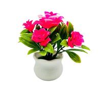 Wilitto Plantes artificielles en pot pour décoration de maison, bureau, centre de table, mariage, rose