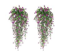 Wilitto Plantes artificielles réalistes faciles d'entretien, résistantes aux UV pour décoration intérieure et extérieure, fleurs artificielles réalistes pour maison, mariage, jardin, cour, rouge