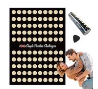 Wilitto Poster à gratter 100 positions de défis pour couples, jeu de grattage de nuit, idées de fête pour la Saint-Valentin, cadeau de Saint-Valentin pour lui, elle, épouse, mari A