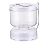 Wilitto Pot à cornichons en Verre avec passoire, Pot séparateur de jus cornichon Fourchette, Trou Ventilation et Marque Temps, Support sablier pour cornichons, réfrigérateur, Passe au Blanc