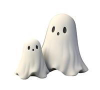 Wilitto Statue de fantôme doigt d'honneur - Figurine d'Halloween effrayante - Décoration de table - Fantômes blancs - Décoration d'Halloween amusante - Décoration d'intérieur - Cadeaux D