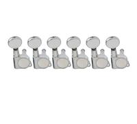Wilkinson 6 en Ligne E-Z-LOK Bouton Mini Ovale Mécaniques pour Fender Strat/Tele Guitare électrique, Chrome