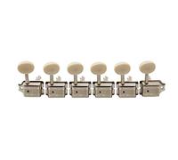 Wilkinson Deluxe WJ55 Mécaniques 6-en-ligne 15:1 Split Shaft Tuners Nickel | pour Guitare électrique Classic Vibe Fender Strat/Tele Style