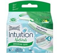 Wilkinson Épée Intuition Naturals Sensitive Care 4 Lames Visibles Rubans 3 Pack Rasoirs