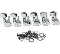 Wilkinson Lot de 6 clés d'accordage chromées E-Z LOK pour guitare Stratocaster Telecaster