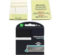 Wilkinson Quattro Titanium Sensible 8 Heads + 20 Hemostatic Sticks Potassium Alum Professional Kit For A Flawless Shave And Well-Groomed Skin