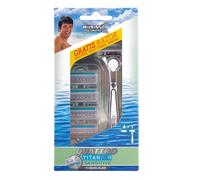 Wilkinson Sword Quattro Titanium Sensitive rasoir + lames de rechange 4 pcs