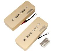 Wilkinson Série M Alnico 5 P90 Soapbar Micros Manche et Chevalet Set pour Les Paul/SG Guitare électrique, Crème