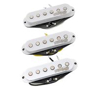 Wilkinson Série M High Output Alnico 5 Strat Micros Simple Bobinage Pickups pour Guitare électrique Stratocaster, Blanc (Set de 3）