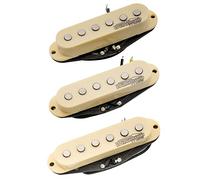 Wilkinson Série M High Output Alnico 5 Strat Micros Simple Bobinage Pickups pour Guitare électrique Stratocaster, Crème(Set de 3)