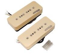 Wilkinson Série M Stacked P90 Soapbar Céramique Humbucker Micros à Bobine Simple Pickups pour Guitare électrique SG/LP, Crème
