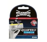 Wilkinson Sword Quattro Titanium Precision lames de rechange 4 pcs