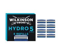 WILKINSON SWORD - Hydro 5 Lames de rasoir pour Homme - Lames - Revêtement Carbone - Gel hydratant et lame de précision - Pack de 8 recharges de lames de rasoir