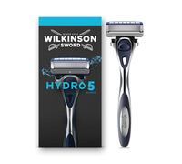 Wilkinson Sword Hydro 5 manche de rasoir pour homme, 1 recharge de lames | Rasoir 5 lames double lubrification, formule gel hydratant, aloe vera apaisant, réservoirs pivotants pour plus de précision