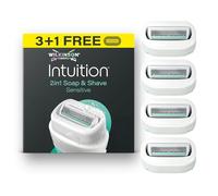 Wilkinson Sword Intuition 2in1 Soap & Shave Sensitive pour femme, 3 recharges de lames plus une offerte
