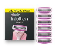 Wilkinson Sword Intuition Quattro, lames de rasoir pour femme, pack XL, 6 recharges de lames