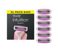 WILKINSON SWORD Intuition Quattro - Lames de Rasoir Pour Femme - Pack XL de 6 Recharges