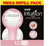 WILKINSON SWORD - Lames Intuition Ultra Moisture pour femme | Pas besoin de gel de rasage | Lot de 12 recharges de lames de rasoir
