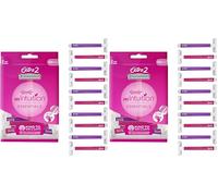 Wilkinson Sword - MyIntuition Essentials Extra 2 - Rasoir jetable - Rasoir à 2 lames pour femme - Striascia Lubrifiant avec Aloe Vera - Lot de 20