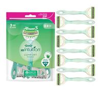 Wilkinson Sword - MyIntuition Comfort Sensitive Xtreme 3 - Rasoir jetable - Rasoir à 3 lames flexibles pour femme - Bande lubrifiante avec Aloe et Jojoba - Lot de 8