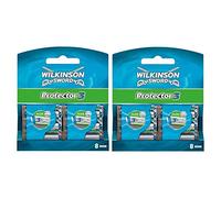 Wilkinson Sword Protector 3 - Pack de 16 recharges de 3 lames de rasoir pour homme, bande de conditionnement avec aloe vera"
