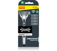 Wilkinson Sword Quattro Essential 4 Titanium Sensitive rasoir + lames de rechange 4 pcs
