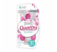Wilkinson Sword Quattro For Women Sensitive Comfort Rasoirs jetables - Pack de 3