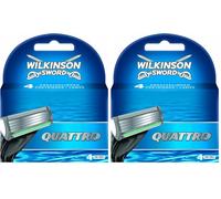 Wilkinson Sword - Quattro - Lames de rasoir pour Homme - Pack de 4 (Lot de 2)