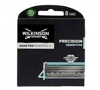 Wilkinson Sword Quattro, rasoir pour homme, pack de recharges de lames, 4 lames à revêtement diamant, 8 recharges