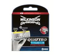 Wilkinson Sword - Quattro Titanium Précision - Lames de rasoir pour Homme - Pack de 8