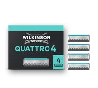Wilkinson Sword Quattro Titanium Sensitive Lames de Rasoir pour Homme, Standard, 4 Unité (Lot de 1)