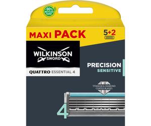 Wilkinson Sword Quattro Titanium Sensitive Pack Lames 5+2 Gratuites