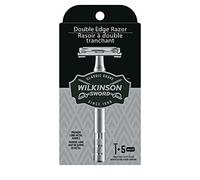 Wilkinson Sword - Maquinilla de afeitar de doble filo para hombre, Navaja + 5 hojas de afeitar