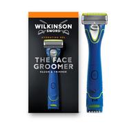 Wilkinson Sword Tondeuse & rasoir The Face Groomer 2-en-1 – 4 longueurs, 1 recharge de lames