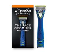 Wilkinson Sword Tondeuse & rasoir The Face Groomer 2-en-1 – 4 longueurs, 1 recharge de lames