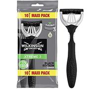 Wilkinson Sword Xtreme 3 Black Edition Rasoirs Jetables Masculins, 10 unités